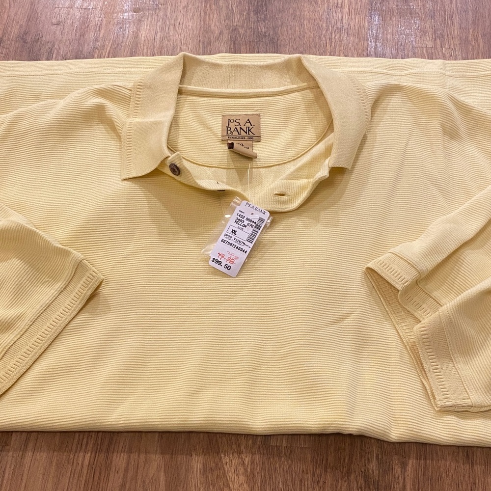 Jos. A. Bank Light Yellow Polo Shirt